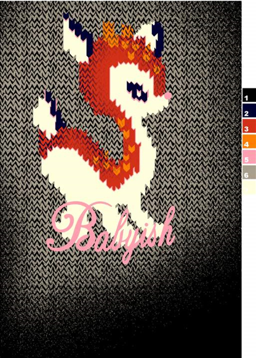 像素风小狐狸面料印花素材,适用于儿童服装印花设计