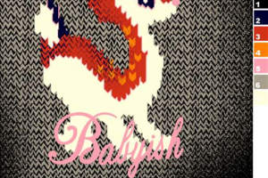 像素风小狐狸面料印花素材，适用于儿童服装印花设计