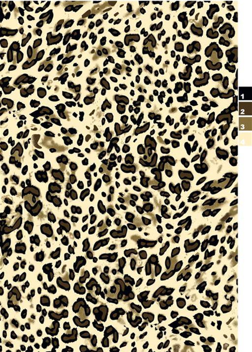 经典豹纹面料印花素材图,适用于服装印花设计与数码印染