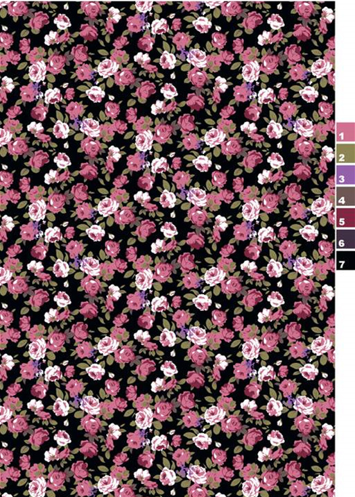 复古小碎花面料印花素材,适用于女装衬衫与连衣裙服装印花设计