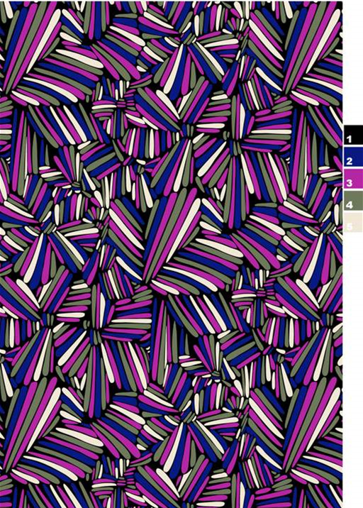 抽象几何条纹面料印花素材,适用于潮流服装印花设计