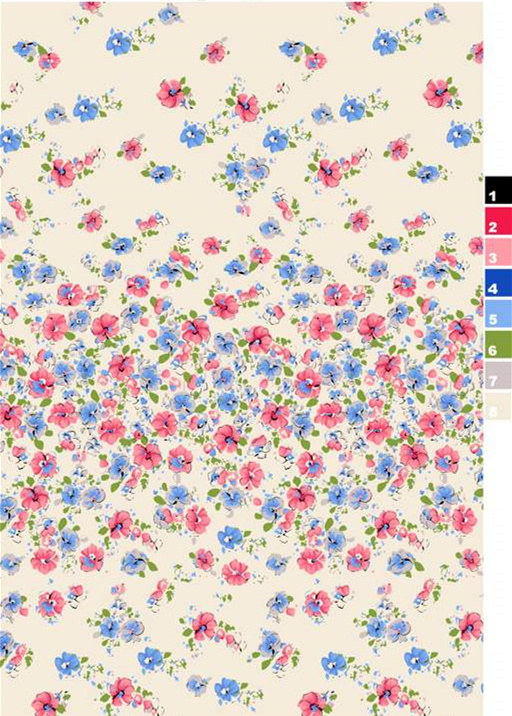 清新碎花面料印花素材,适用于春夏服装印花设计