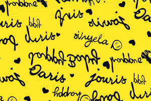 手写涂鸦风面料印花素材，适用于T恤、卫衣等服装印花设计