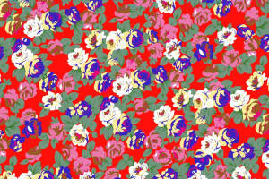 高饱和度玫瑰花卉面料印花素材，适用于服装印花设计与数码印染