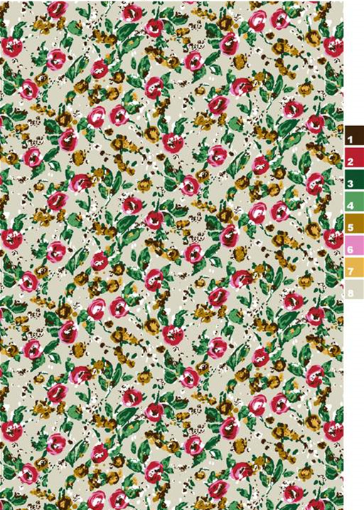 复古小碎花面料印花素材,适用于春夏服装印花设计