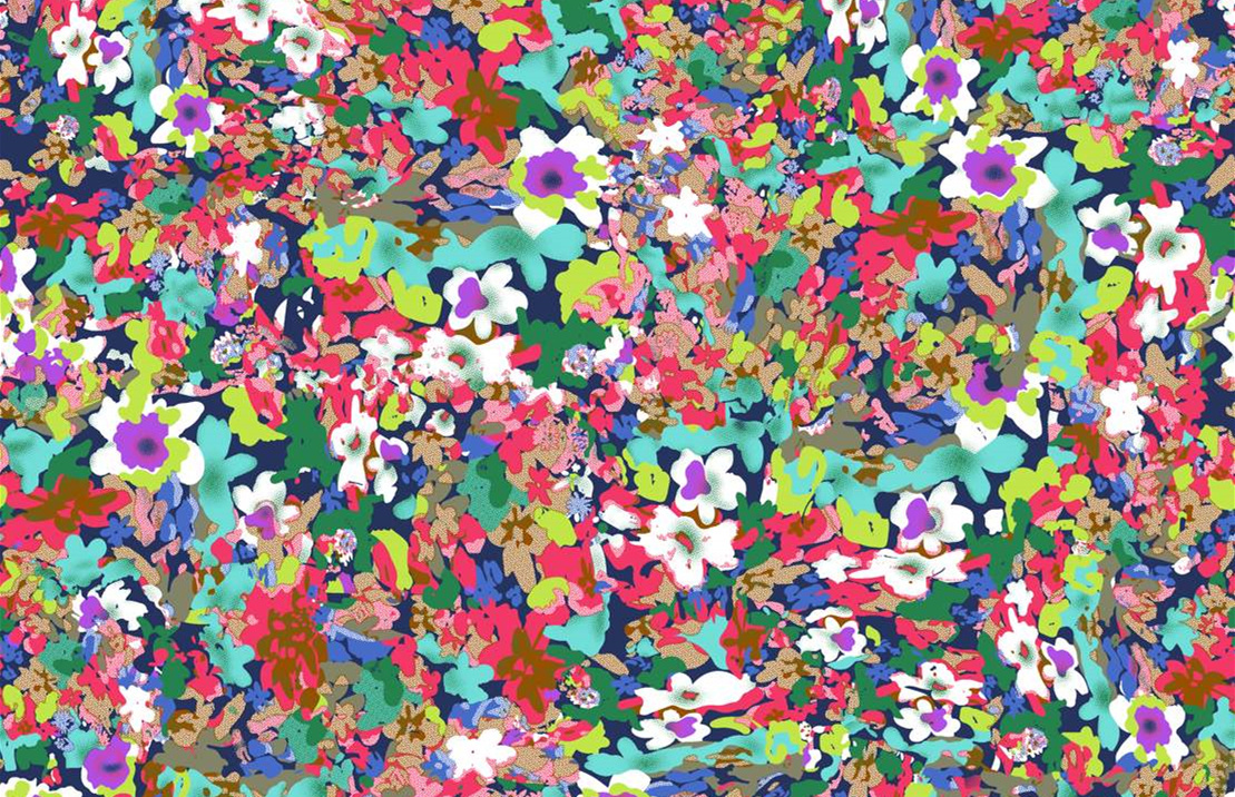 高密度碎花面料印花素材图,适用于春夏服装印花设计