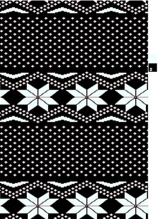 黑白几何雪花纹面料印花素材,适用于冬季服装印花设计