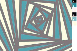 几何螺旋线条面料印花素材，适用于现代简约服装印花设计