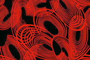 高对比红黑线条流动感面料印花素材，适用于时尚服装印花设计