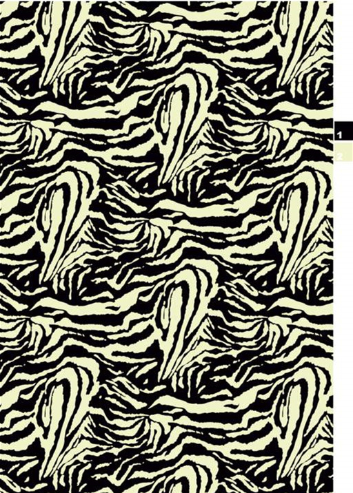 黑白斑马纹面料印花素材,适用于服装印花设计的高对比度纹理图