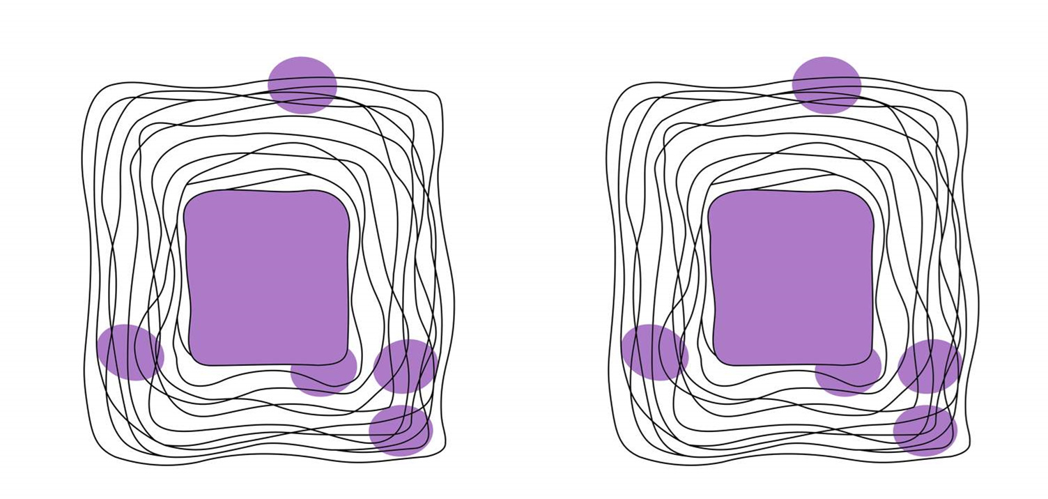 简约抽象线条紫块组合面料印花素材,适用于服装印花设计