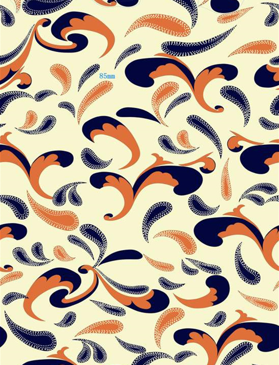 复古波浪纹面料印花素材,适用于服装印花设计的高清无缝图案