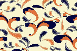 复古波浪纹面料印花素材，适用于服装印花设计的高清无缝图案