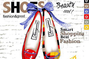 时尚高跟鞋主题面料印花素材，适用于服装印花设计与品牌视觉延展