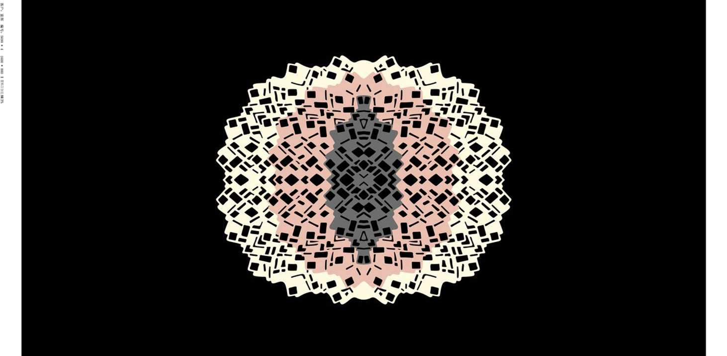 几何对称风面料印花素材,适用于服装印花设计的高辨识度花型