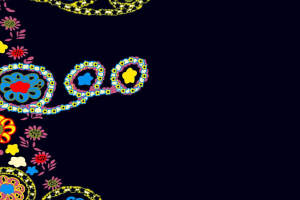 复古民族风花卉面料印花素材，适用于服装印花设计与定制