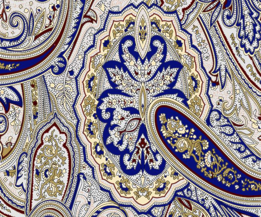 经典佩斯利纹面料印花素材,适用于高端服装印花设计