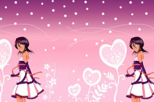 浪漫心形花卉面料印花素材，适用于女装服装印花设计