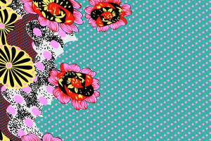 波普风花卉面料印花素材，适用于服装印花设计与数码印染