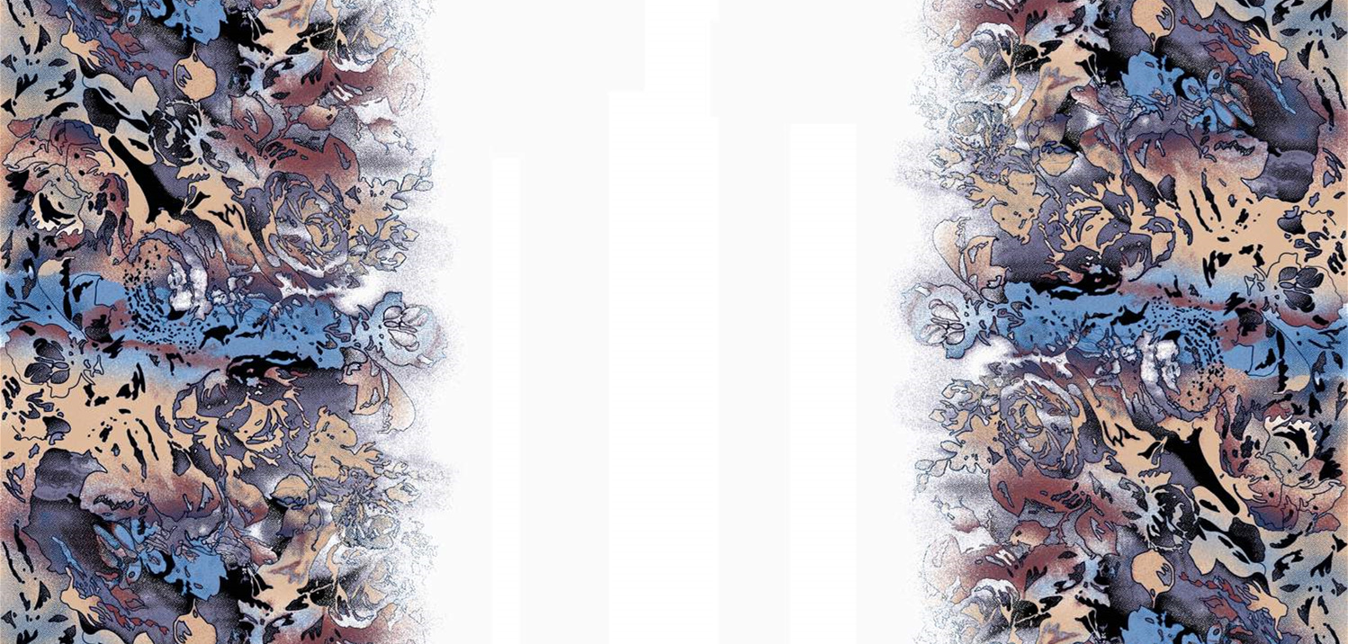 抽象泼墨风面料印花素材,适用于高端服装印花设计