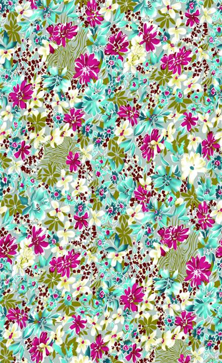 清新繁花面料印花素材,适用于春夏服装印花设计