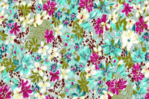 清新繁花面料印花素材，适用于春夏服装印花设计