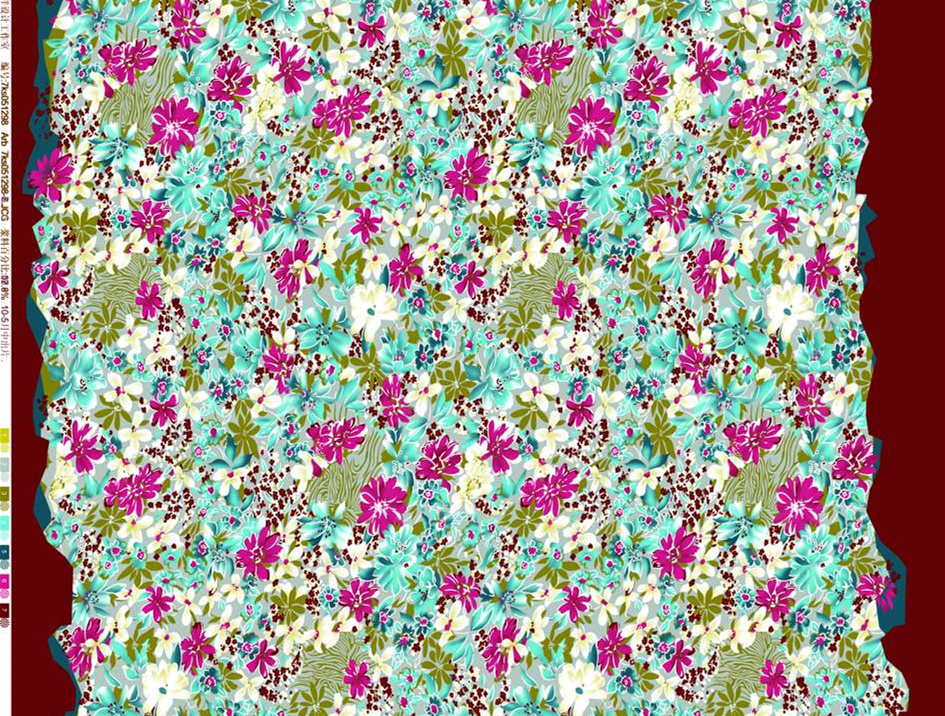 清新繁花面料印花素材,适用于春夏服装印花设计