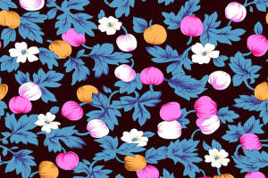 复古水果花卉面料印花素材，适用于服装印花设计的高清无缝图案