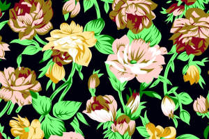 复古花卉面料印花素材，适用于服装印花设计的高清无缝图案