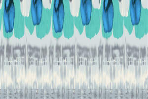 蓝绿灰抽象水彩风面料印花素材，适用于春夏服装印花设计