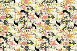 手绘风花卉面料印花素材，适用于春夏服装印花设计