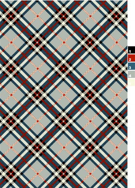 经典格纹面料印花素材,适用于服装印花设计的高辨识度图案