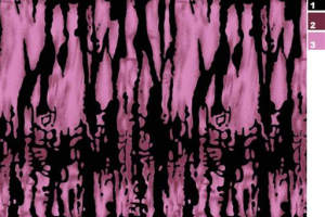 高对比度粉黑抽象滴落纹面料印花素材，适用于潮流服装印花设计