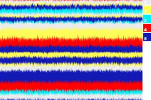 高饱和条纹面料印花素材，适用于夏季服装印花设计