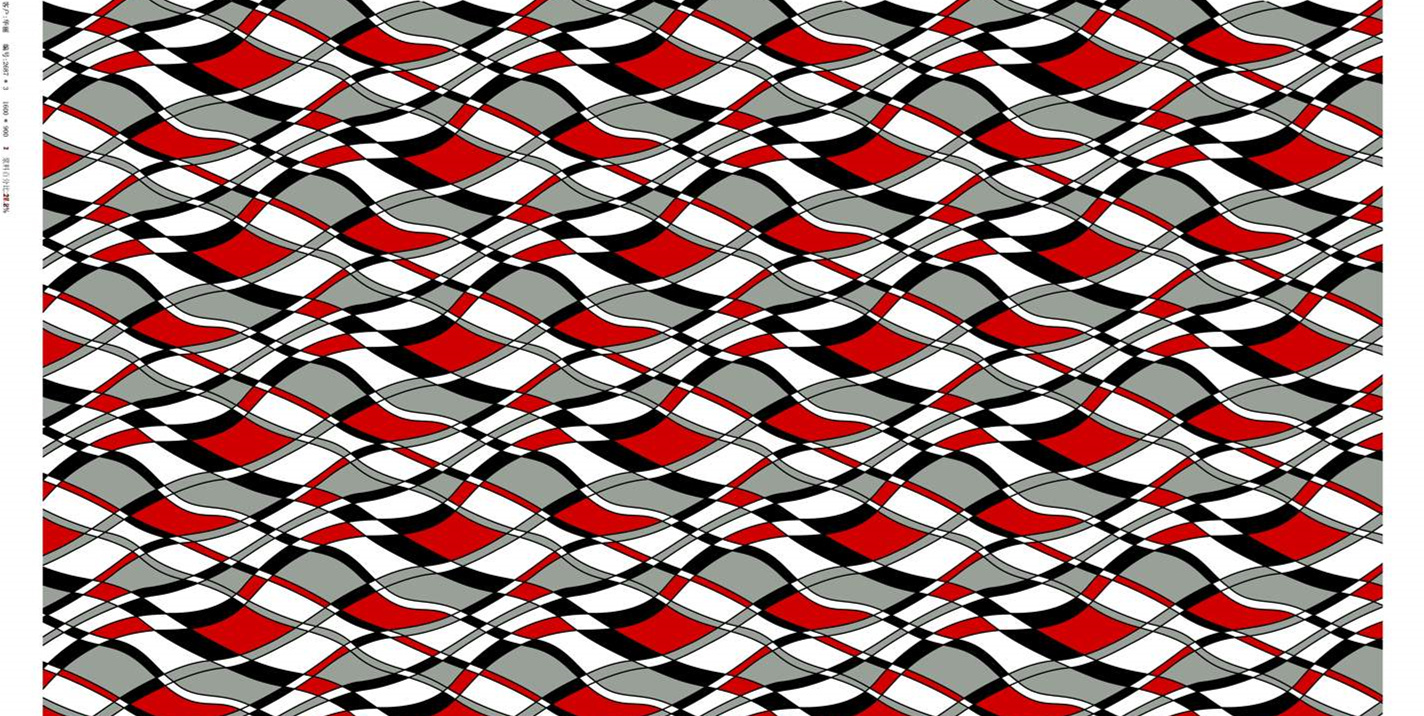 红灰黑波浪几何面料印花素材,适用于服装印花设计