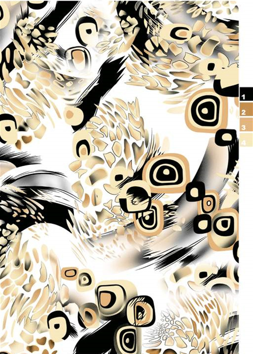 抽象几何与肌理融合的服装印花素材,适用于高端面料印花设计