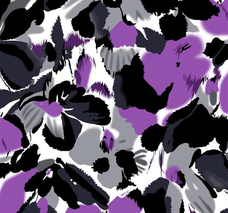 抽象泼墨风面料印花素材,适用于时尚服装印花设计