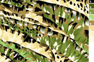 热带迷彩风面料印花素材，适用于休闲服装印花设计