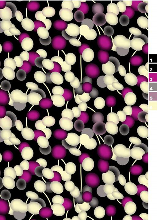 抽象浆果风面料印花素材,适用于服装印花设计的高对比度图案