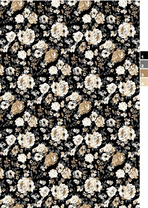 复古小碎花面料印花素材,适用于女装衬衫与连衣裙服装印花设计