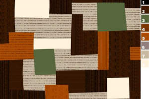 复古几何拼接面料印花素材，适用于服装印花设计与成衣开发