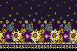 复古民族风面料印花素材，适用于服装印花设计的高清花型图案