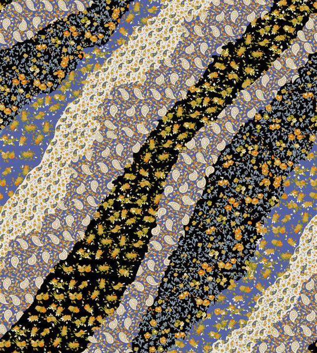 复古撞色条纹面料印花素材,适用于服装印花设计与数码印染