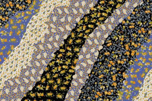 复古撞色条纹面料印花素材，适用于服装印花设计与数码印染