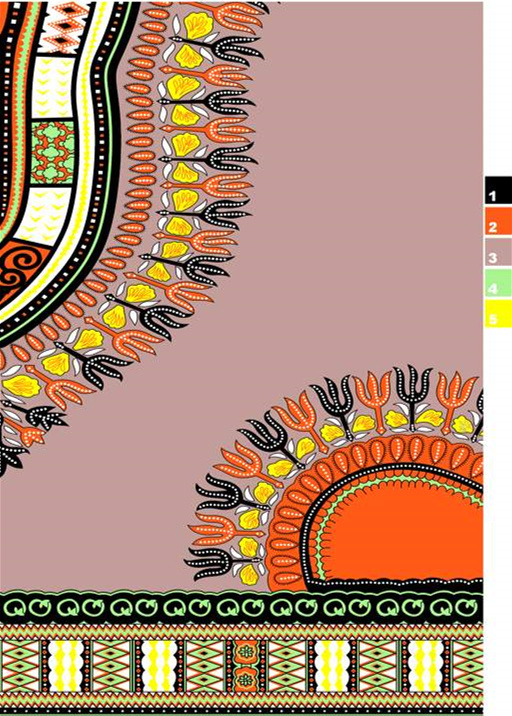 民族风几何花卉面料印花素材,适用于服装印花设计