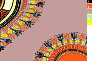 民族风几何花卉面料印花素材，适用于服装印花设计