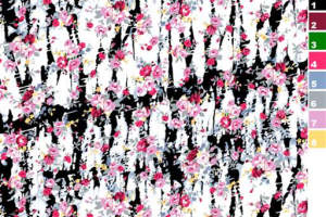 抽象花卉纹理面料印花素材，适用于春夏服装印花设计