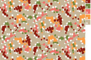 复古碎花面料印花素材图，适用于服装印花设计与数码印染