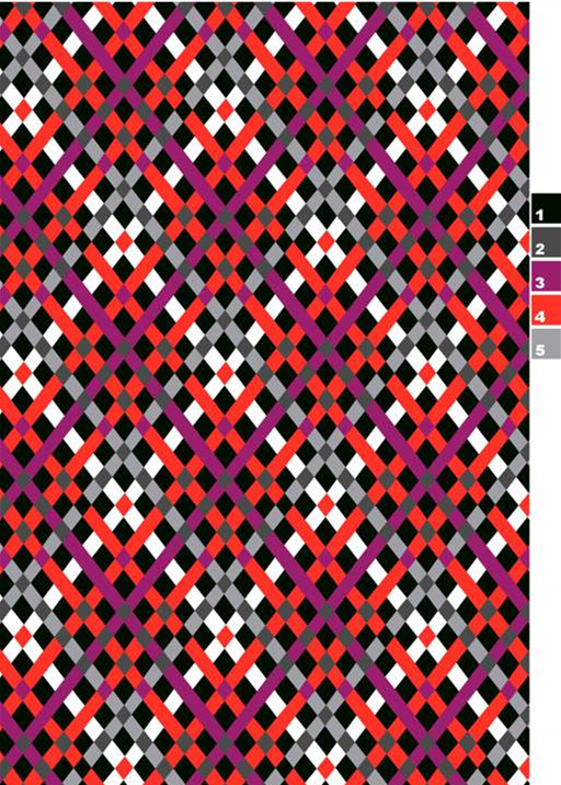 几何菱形格纹面料印花素材,适用于潮流服装印花设计