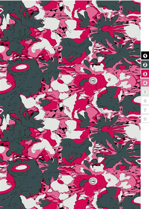 抽象花卉面料印花素材,适用于潮流服装印花设计